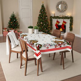 Hermia Mantel Christmas Village Multicolor 160 x 220 cm